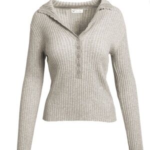 Jessica Simpson  Luanne Polo Sweater with Long Sleeves